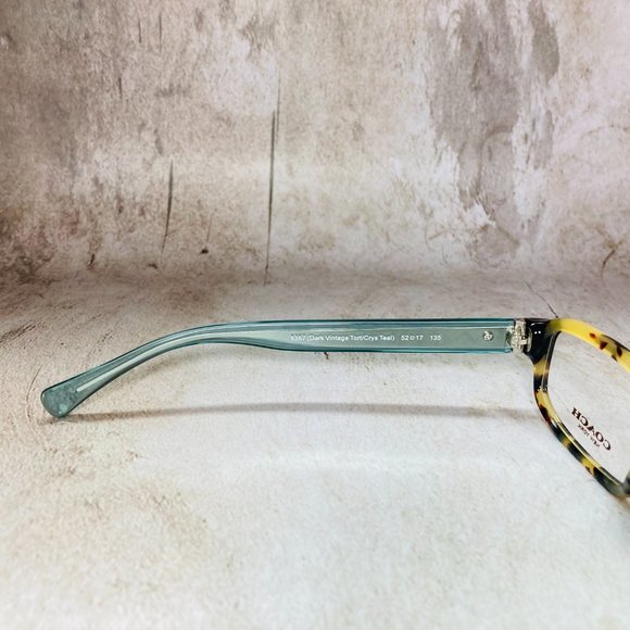 Coach Rectangular Tortoise Eyeglasses Frames NWOT - Picture 5 of 12
